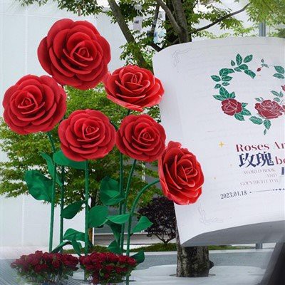 Decorare în aer liber Giant Rose Floare